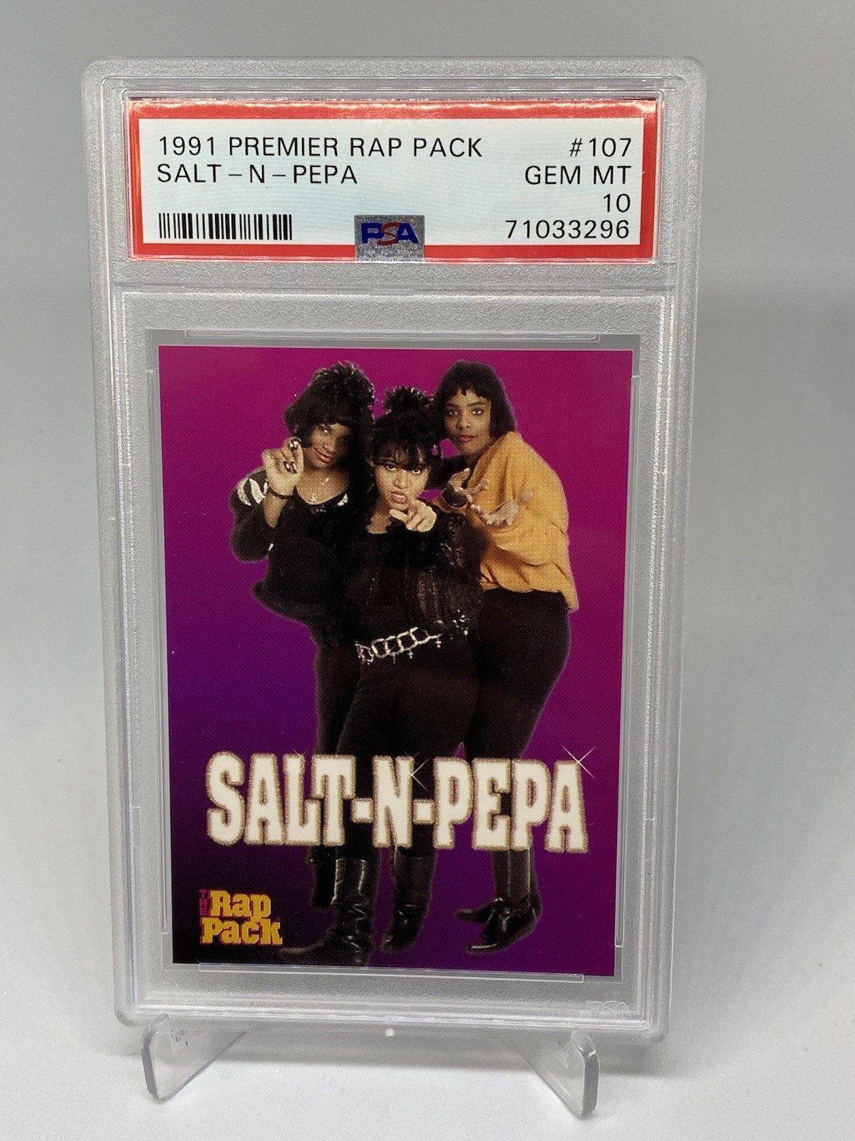 SALT-N-PEPA 1991 Premier Rap  #107 RC ROOKIE PSA 10 GEM MINT POP 19 HOF