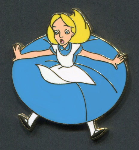 Disney Pin Alice in Wonderland Falling - Down the Rabbit Hole Collection Disney Pin Alice in Wonderland Falling - Down the Rabbit Hole Collection