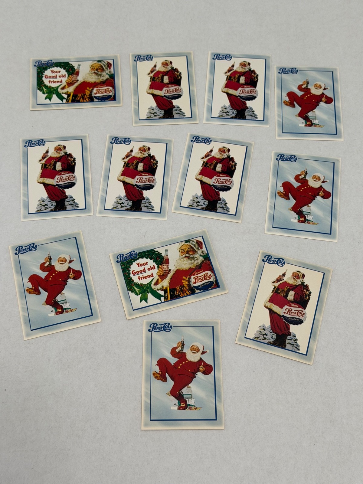 1994 PEPSI COLA TRADING CARD SANTA CHRISTMAS LOT OF 12 VINTAGE 1994 PEPSI COLA TRADING CARD SANTA CHRISTMAS LOT OF 12 VINTAGE