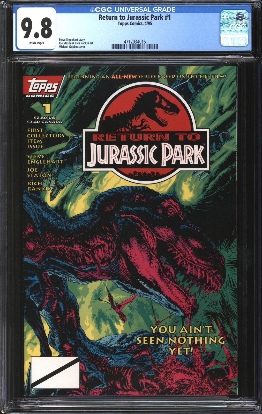 Return To Jurassic Park (1995) #1 CGC 9.8 NM/MT