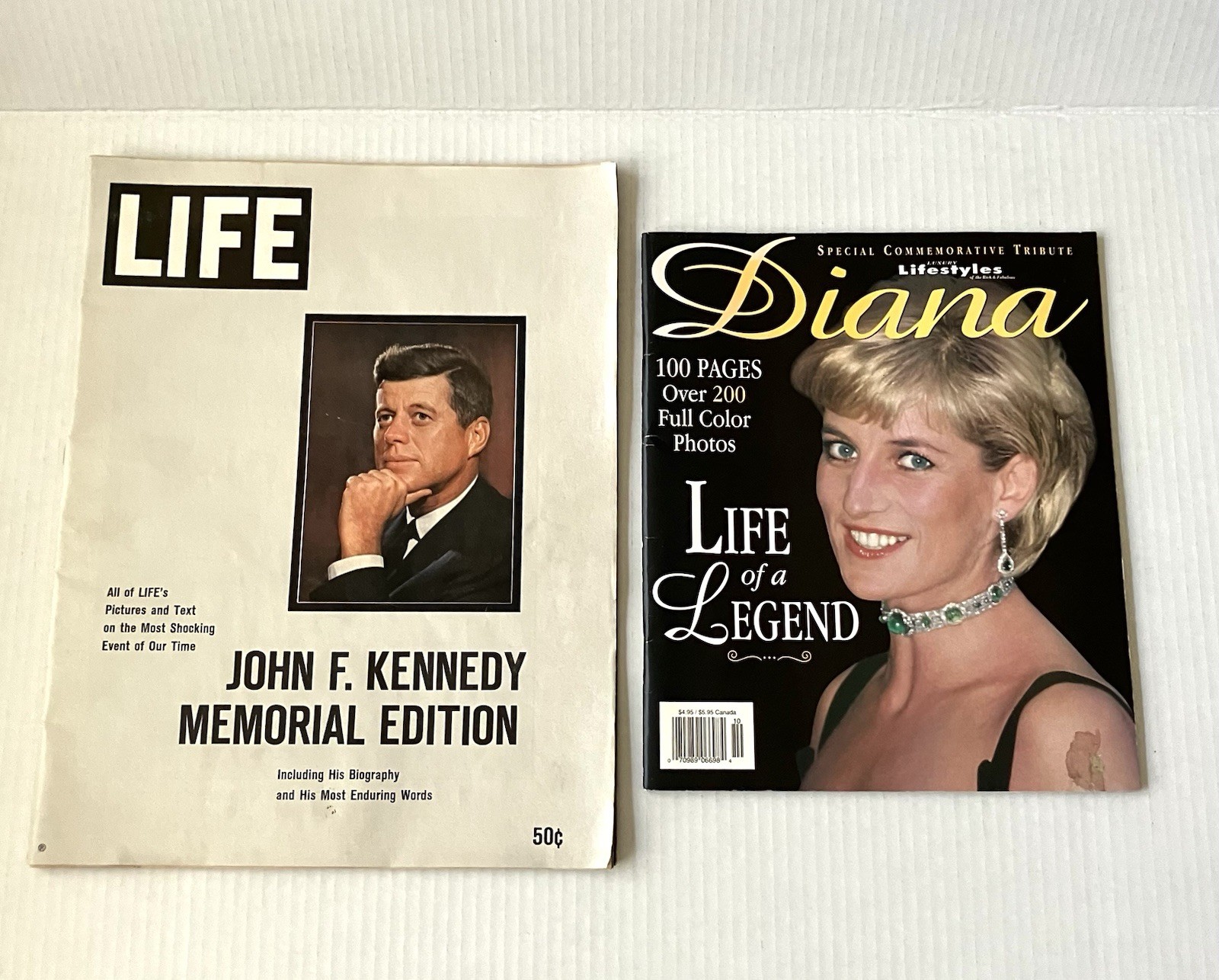 LIFE 1963 JFK Memorial & Lifestyles Princess Diane 1997 Tribute, Lot of 2