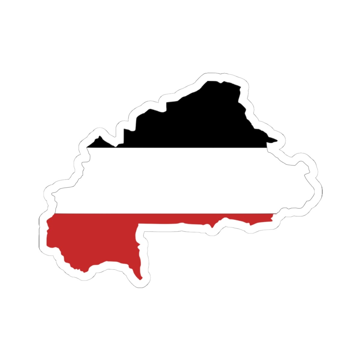 Flag map of Upper Volta (Burkina Faso) STICKER Vinyl Kiss-Cut Decal