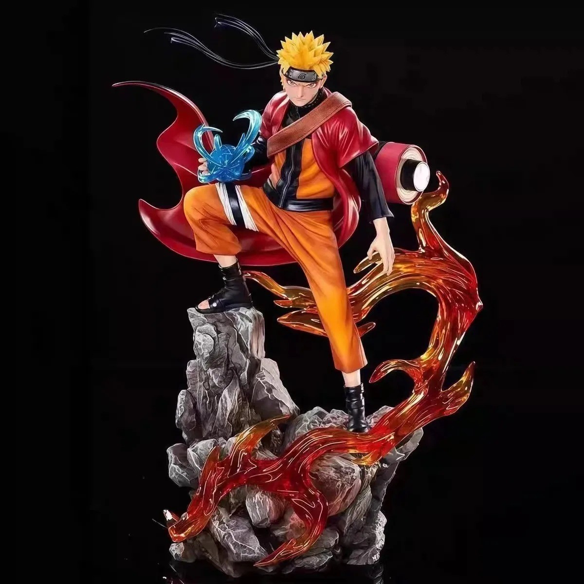 Naruto Uzumaki Uchiha Sasuke 23cm PVC Anime Action Figure Statue Collectible Toy
