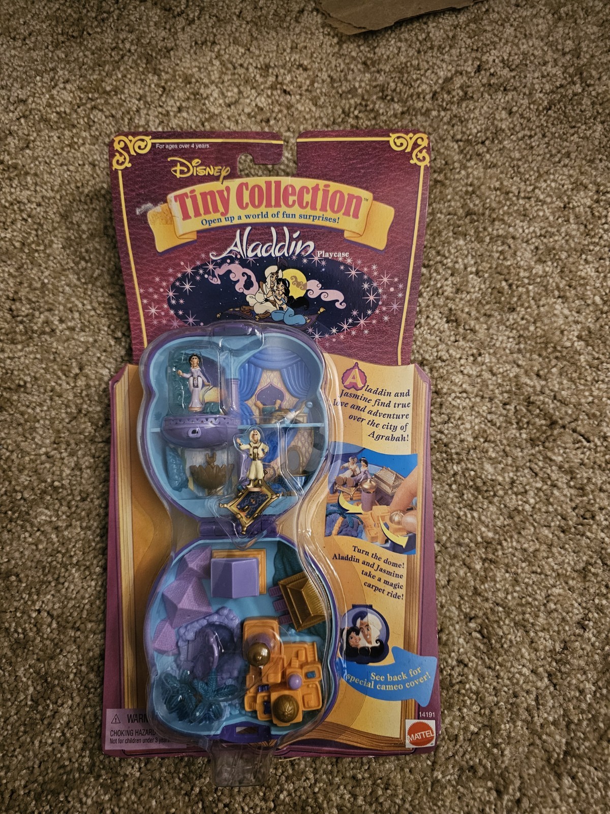 1995 Disney Aladdin Tiny Collection Playcase New in Package mattel 14191