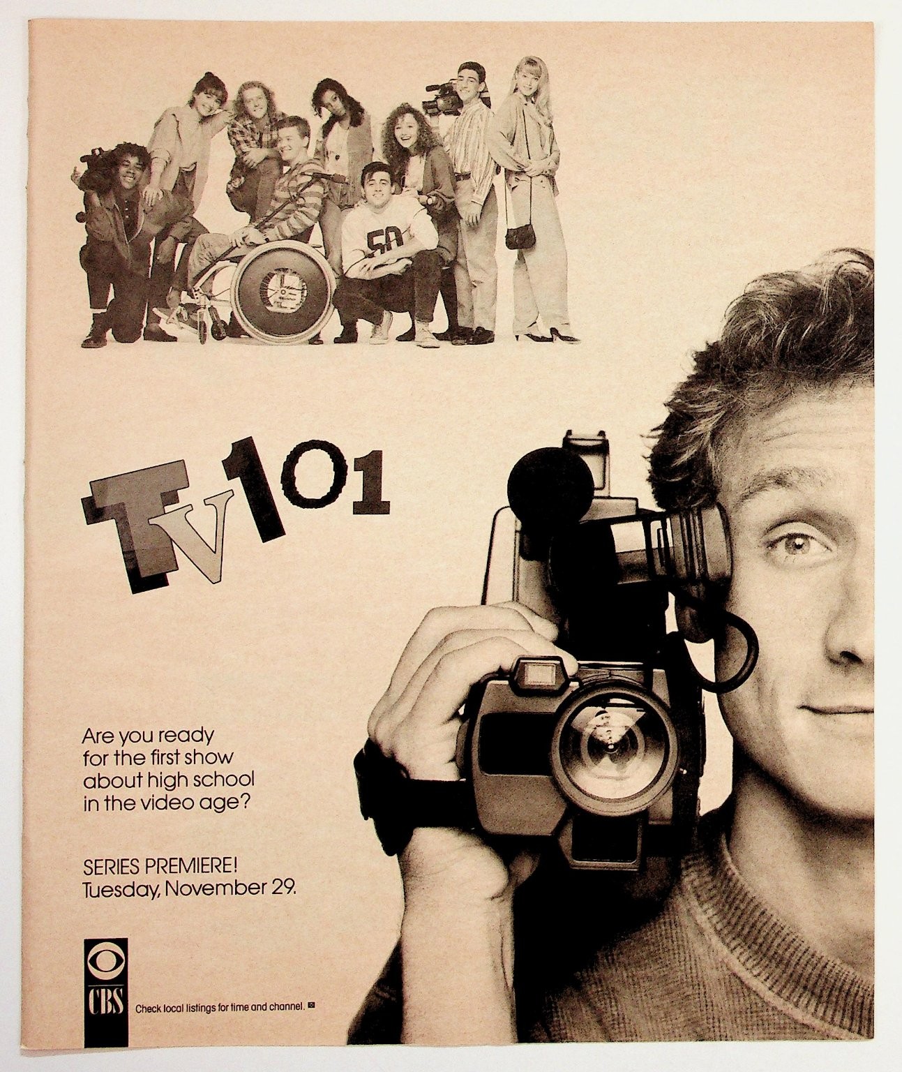 TV 101 CBS 1988 Vintage TV Show Series Premiere Print Ad Ephemera TV 101 CBS 1988 Vintage TV Show Series Premiere Print Ad Ephemera