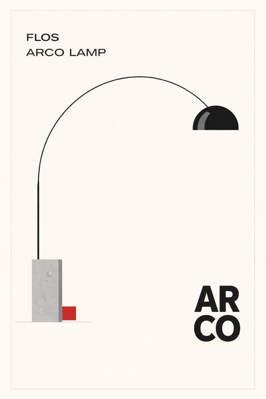 Flos Arco Lamp Poster 🌟 Mid-Century Modern Design - 16x24” Premium Matte Paper Flos Arco Lamp Poster 🌟 Mid-Century Modern Design - 16x24” Premium Matte Paper