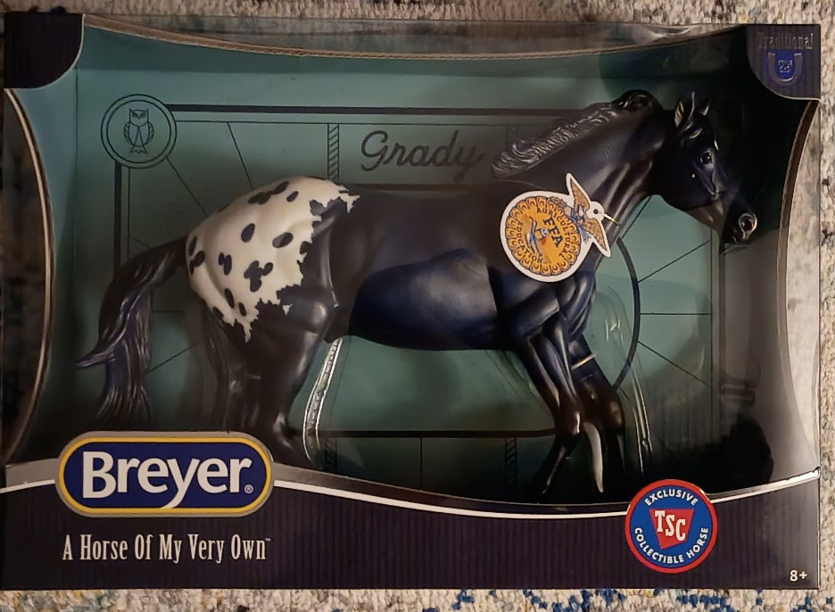 BREYER GRADY FFA BLUE CORDUROY DENIM APPALOOSA DECORATOR STOCK HORSE NEW