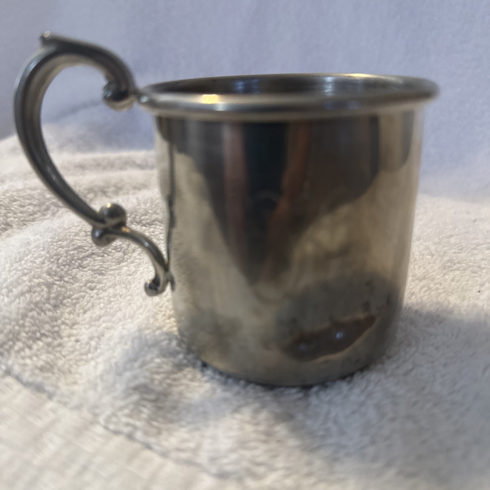 Vintage Eastern Pewter Baby Mug Vintage Eastern Pewter Baby Mug