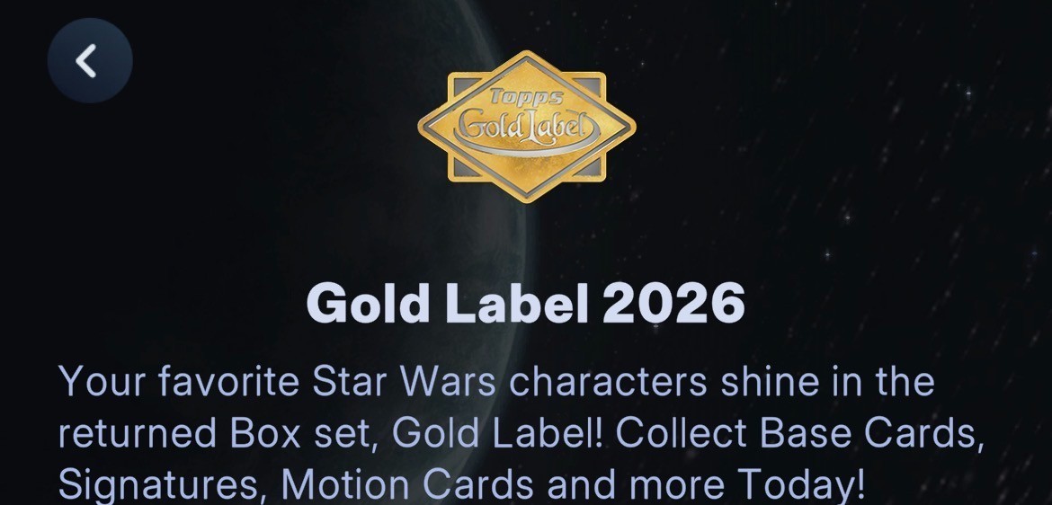 TOPPS STAR WARS CARD TRADER GOLD LABEL 2026 W1 SR/R/UC 121 CARD SET (NO WB) TOPPS STAR WARS CARD TRADER GOLD LABEL 2026 W1 SR/R/UC 121 CARD SET (NO WB)