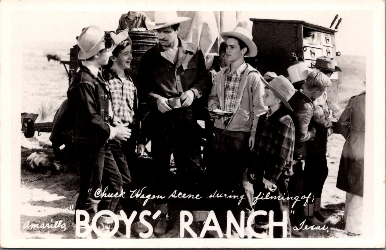 Boys' Ranch Movie RPPC Amarillo Texas James Craig Darryl Hickman 1946 Boys' Ranch Movie RPPC Amarillo Texas James Craig Darryl Hickman 1946