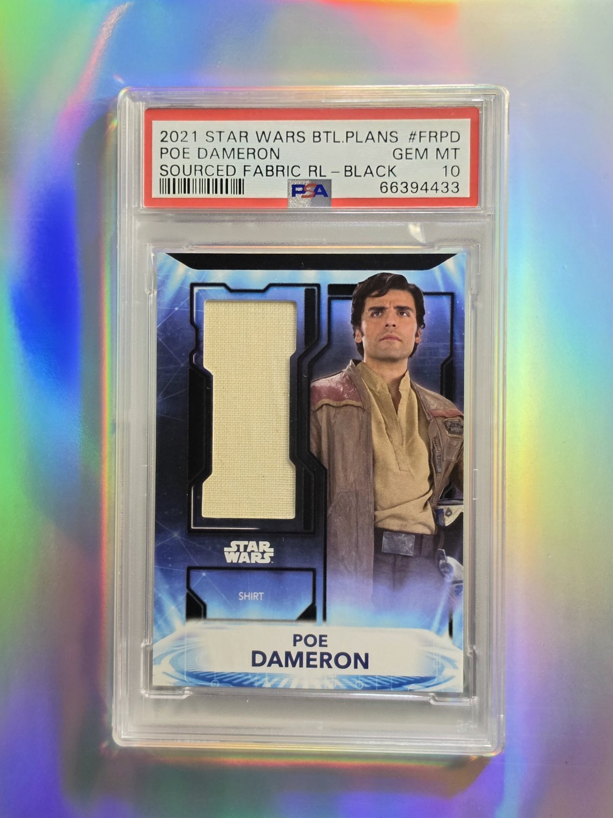 2021 Topps Star War Battle Plans Poe Dameron Shirt Relic 1/5 Black #FR-PD