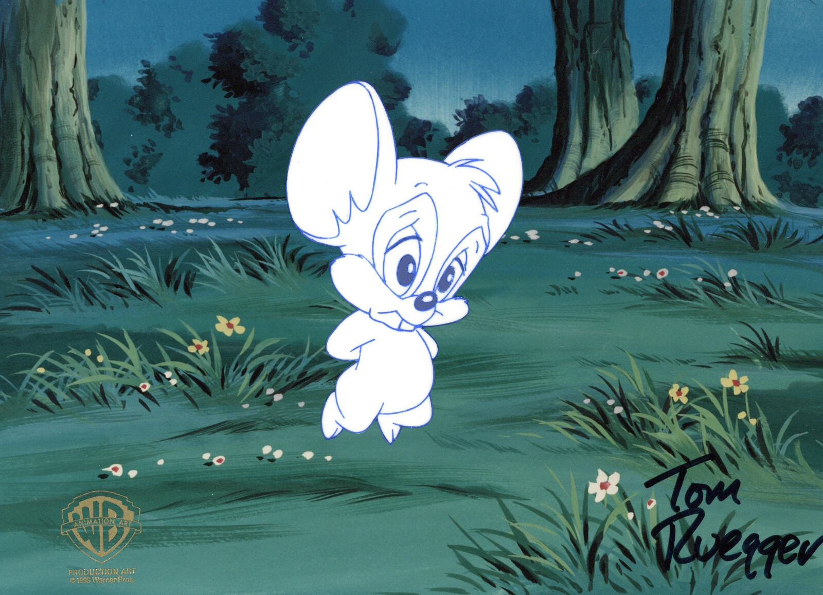 Tiny Toons Adventure-Original Cel Signed Tom Ruegger-Li\'l Sneezer-Night Ghoulery