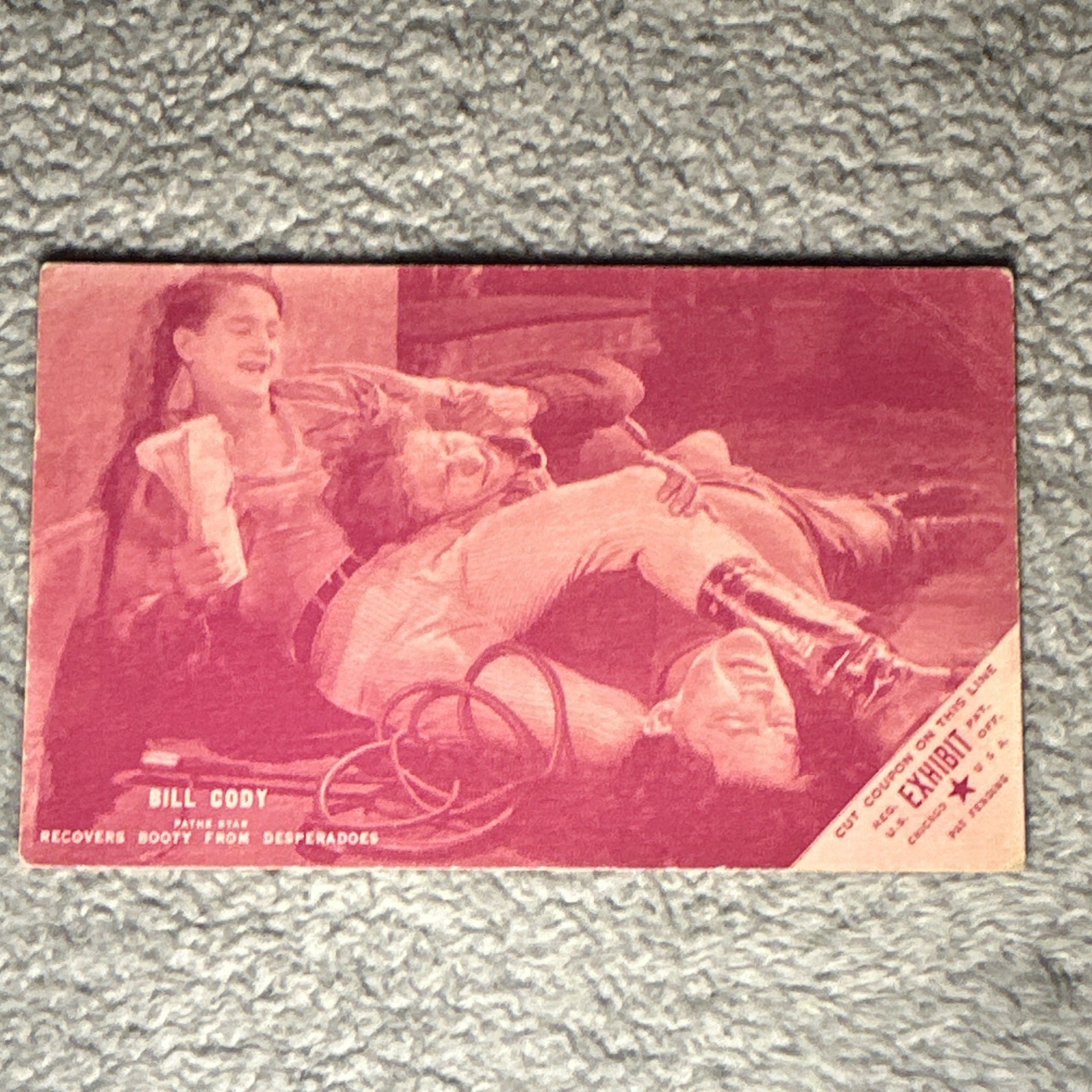 1925-35 Bill Cody Pathé Western Movie Star Exhibit Arcade Card Ephemera 1925-35 Bill Cody Pathé Western Movie Star Exhibit Arcade Card Ephemera