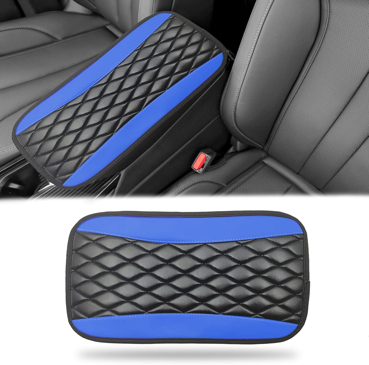 Funda para consola central de coche, reposabrazos universal de cuero impermeable