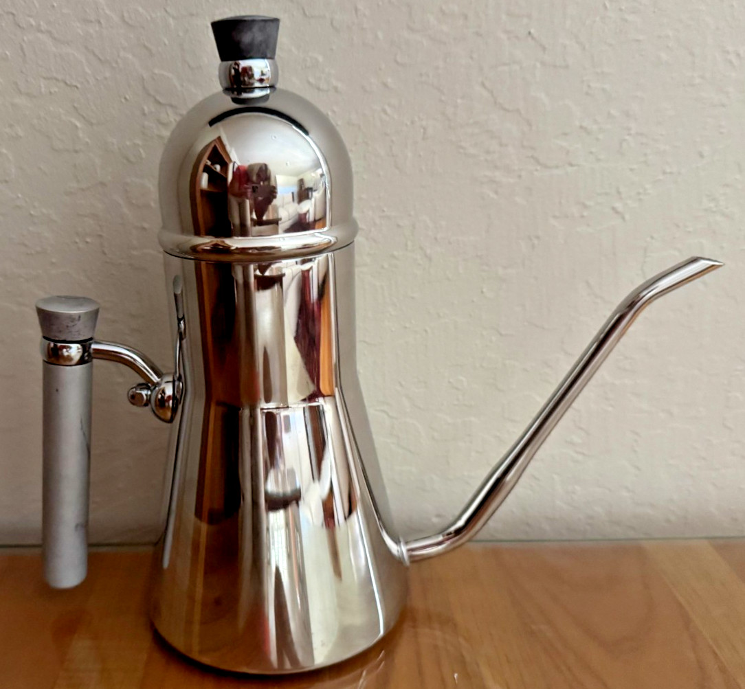 Prandelli Kettle Gooseneck, Vintage, INOX Stainless Steel - DS31