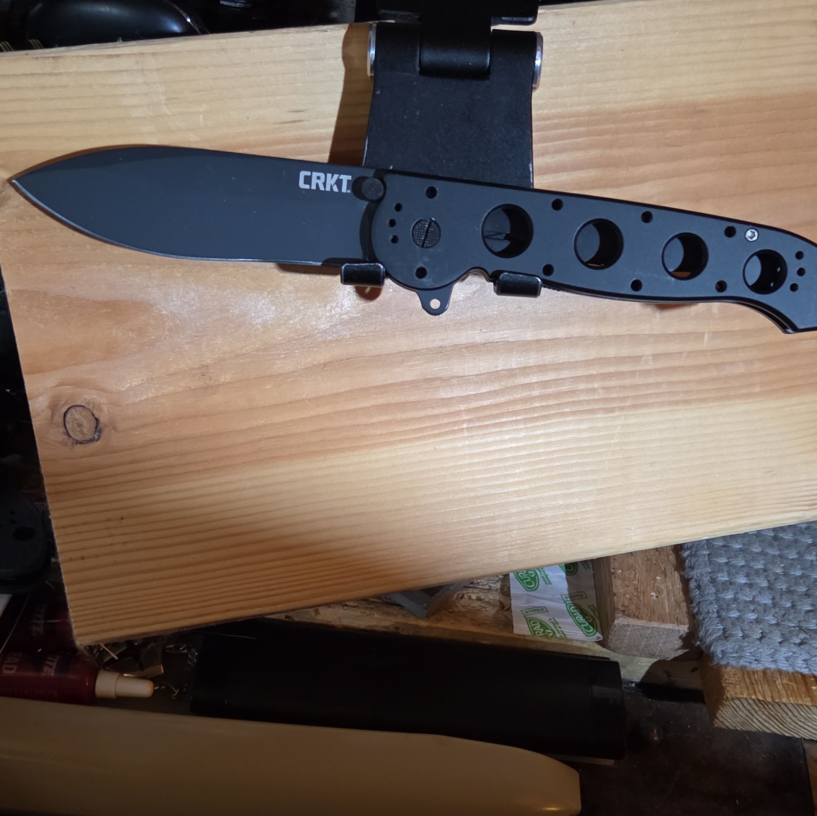 CRKT M16 Black Folding Pocketknife Stainless,Plain Edge.