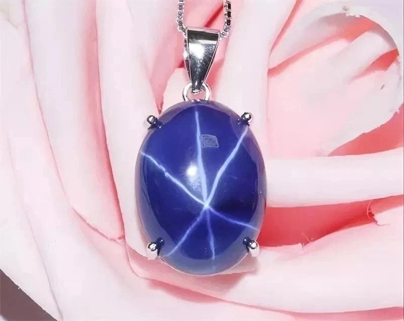 21.28 Ct+ Certified Natural Blue Star Sapphire 925 Solid Silver Pendant Gemstone 21.28 Ct+ Certified Natural Blue Star Sapphire 925 Solid Silver Pendant Gemstone