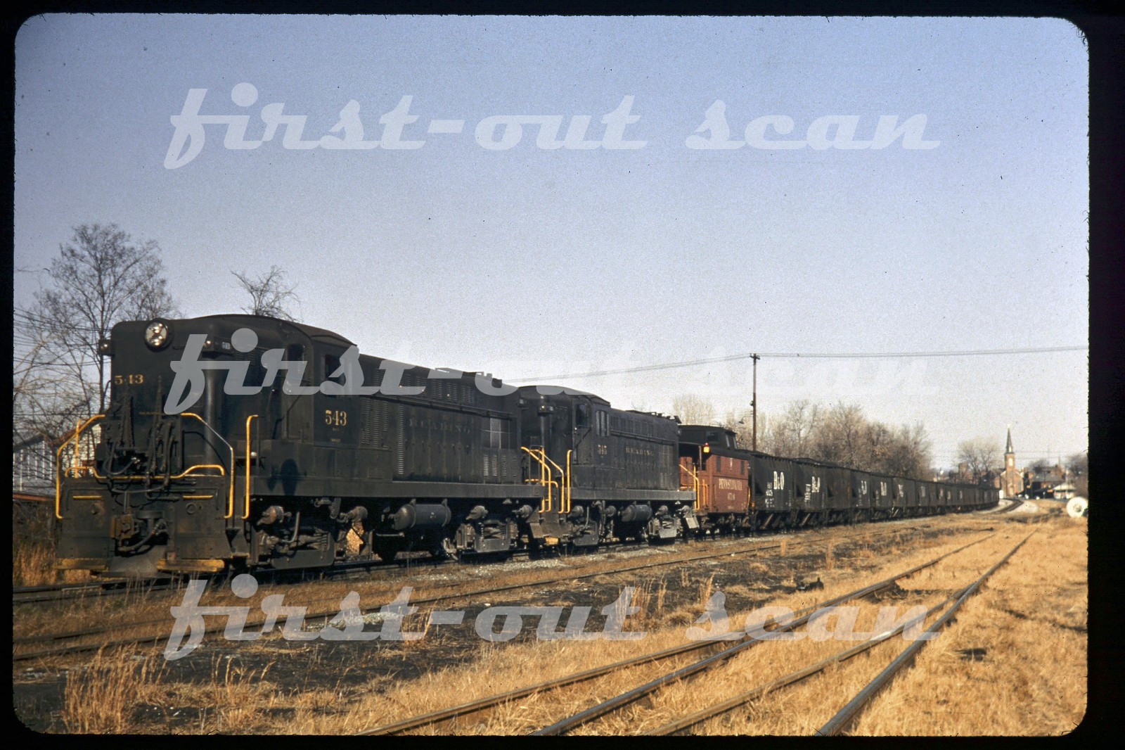 R DUPLICATE SLIDE - Reading RDG 543 Baldwin RS-12 Helper Action