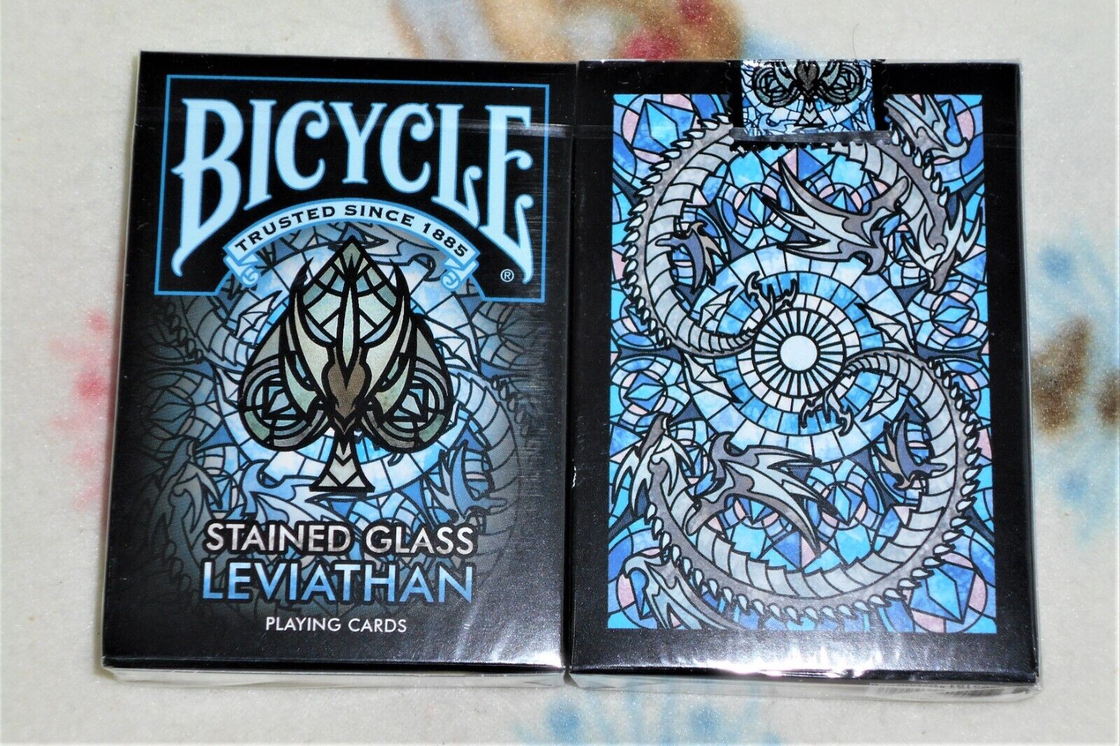 1 deck Bicycle Stained Glass Leviathan Playing Cards-S103049643