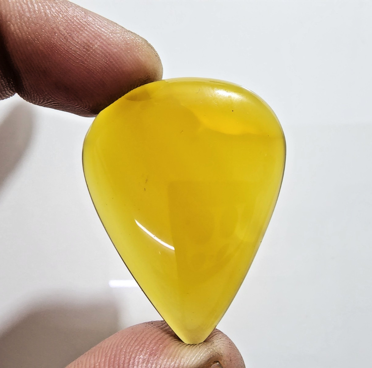 80 Ct Outstanding Mango Color Montana Agate Pear Shape Gemstone Cabochon Jewelry