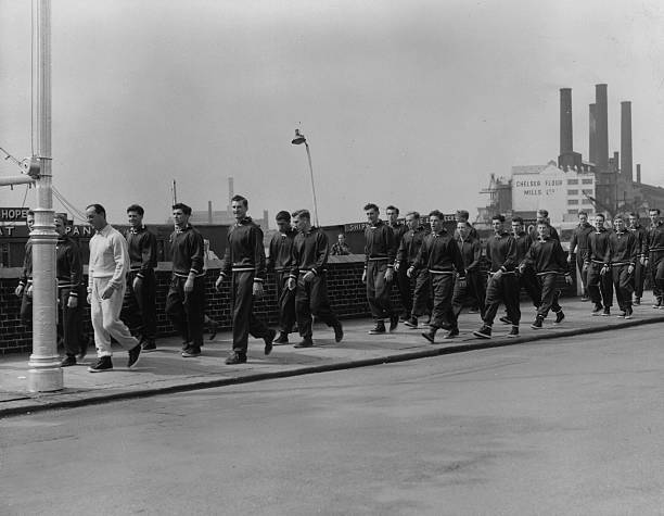 Chelsea Football Club begin training for forthcoming season - 1955 Old Photo 1 Chelsea Football Club begin training for forthcoming season - 1955 Old Photo 1