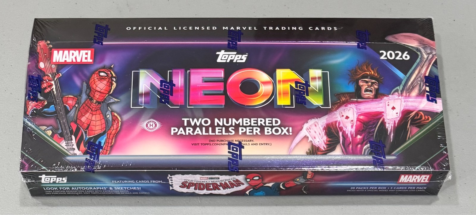 2026 TOPPS NEON MARVEL HOBBY BOX - FACTORY SEALED - In Hand - Fast Ship