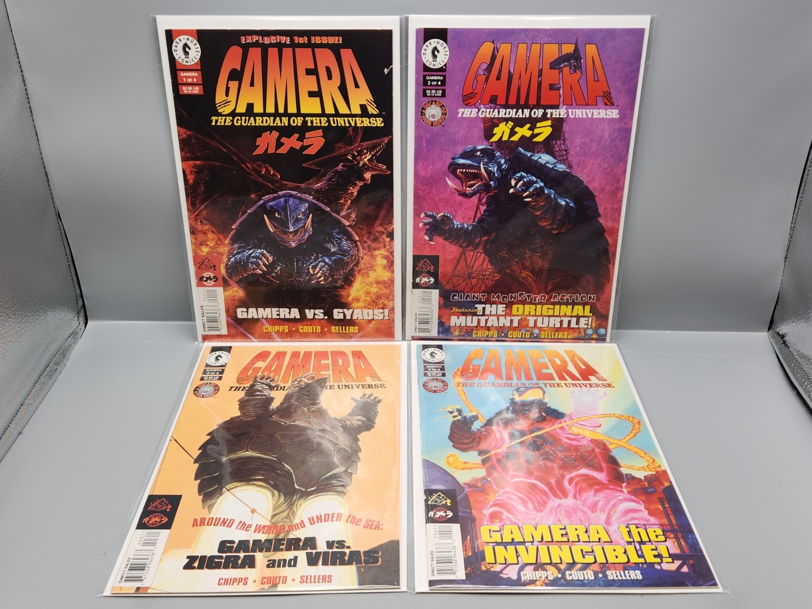 GAMERA THE GUARDIAN OF THE UNIVERSE #1,2,3,4 DARK HORSE COMICS 1996 GAMERA THE GUARDIAN OF THE UNIVERSE #1,2,3,4 DARK HORSE COMICS 1996