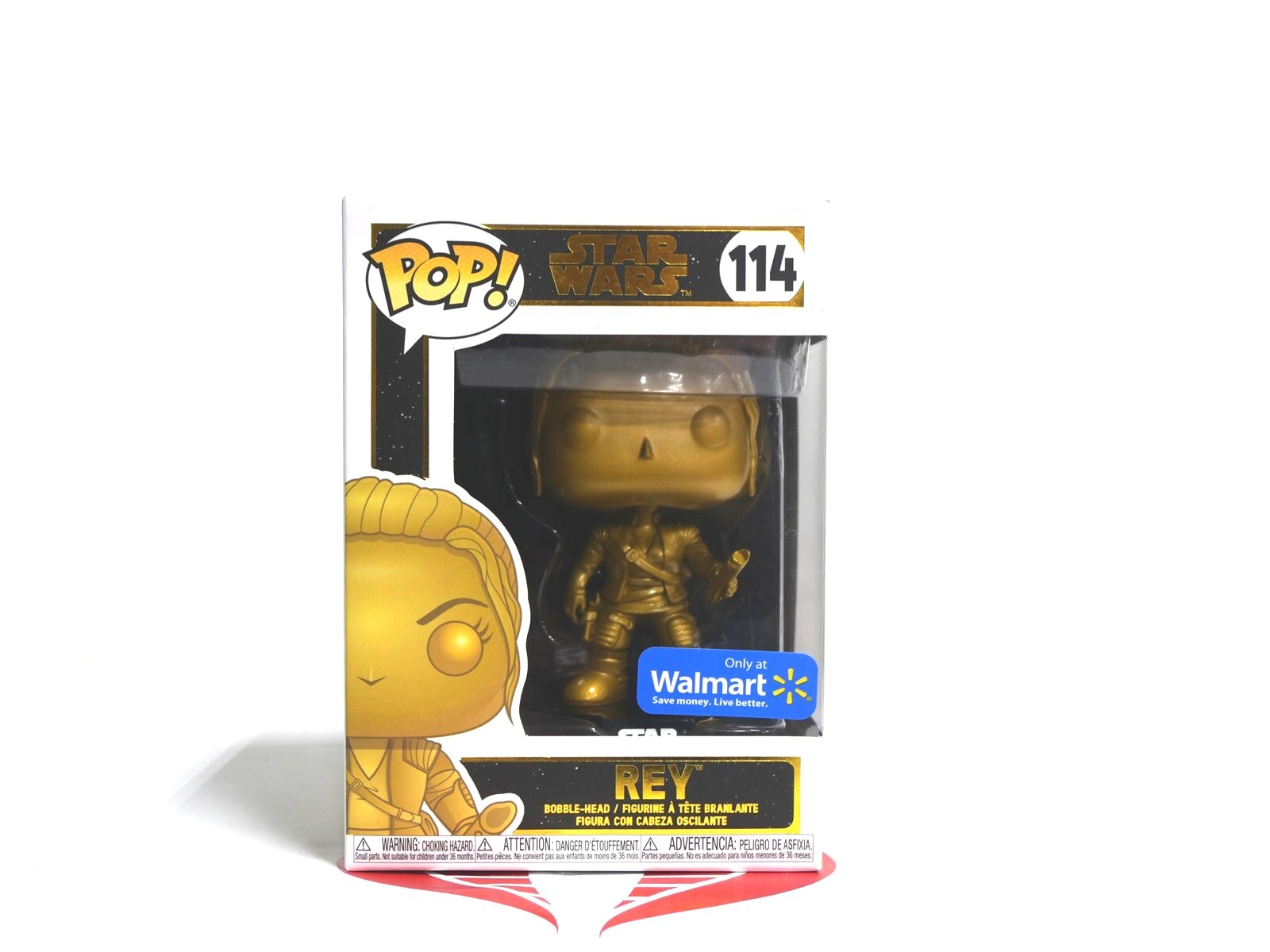 Star Wars Golden Rey Funko Pop #114 Star Wars Walmart VAULTED EXCLUSIVE Star Wars Golden Rey Funko Pop #114 Star Wars Walmart VAULTED EXCLUSIVE