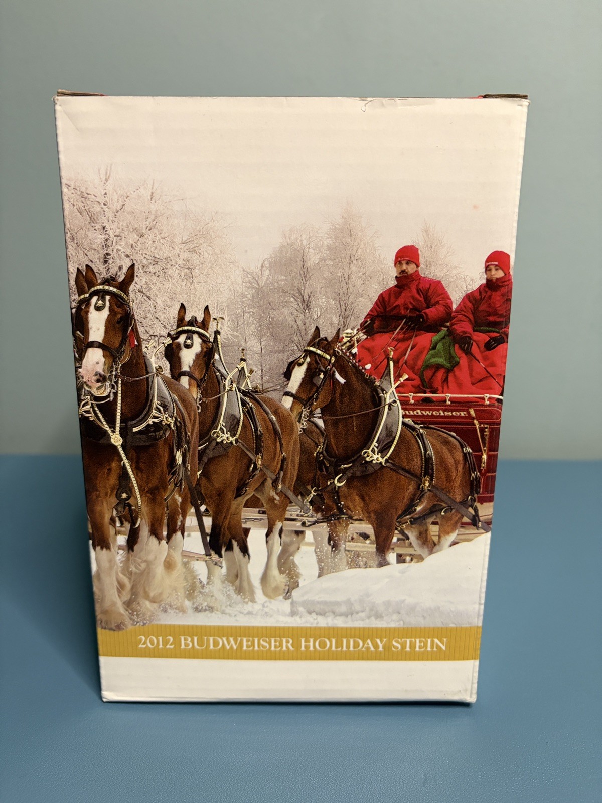 2012 Anheuser Busch AB Budweiser Holiday Christmas Beer Stein Clydesdales NIB 2012 Anheuser Busch AB Budweiser Holiday Christmas Beer Stein Clydesdales NIB