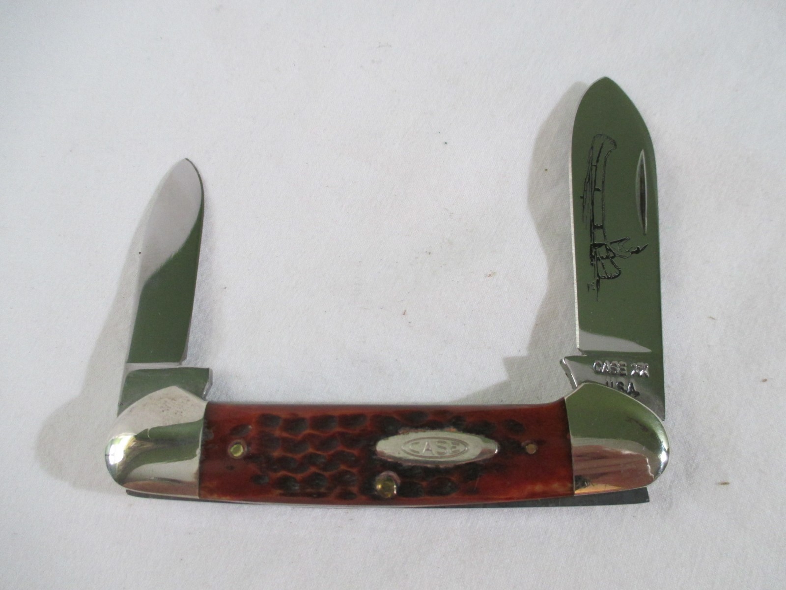 Case XX Vintage 1970s Etched Canoe Knife 62131