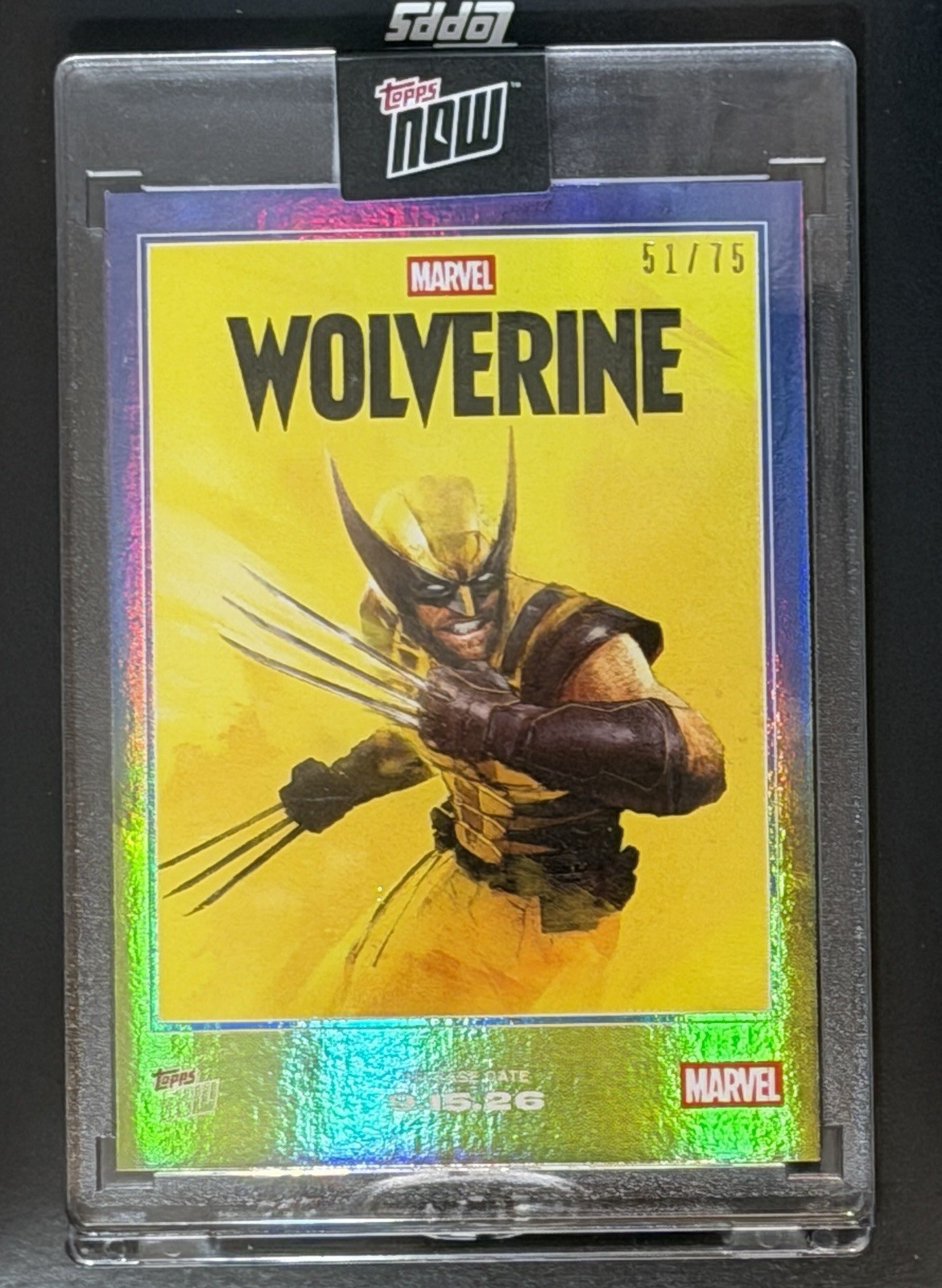 Marvel Wolverine Topps NOW 2026 #WOV1 – Topps – Marvel Studios /75 BLUE FOIL Marvel Wolverine Topps NOW 2026 #WOV1 – Topps – Marvel Studios /75 BLUE FOIL