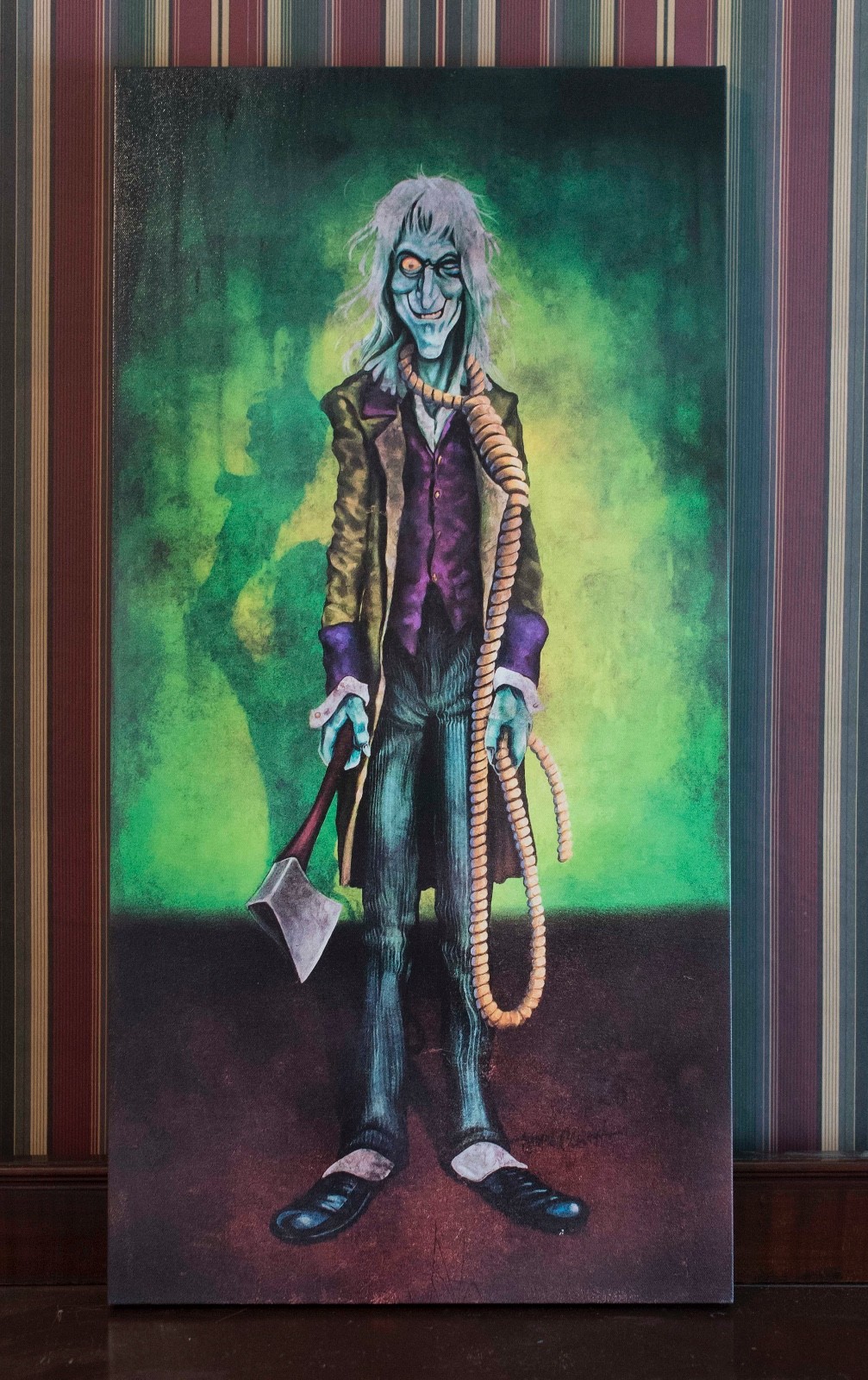 Magic Kingdom Haunted Mansion Hatchet Man Painting Giclee LARGE 16x32\