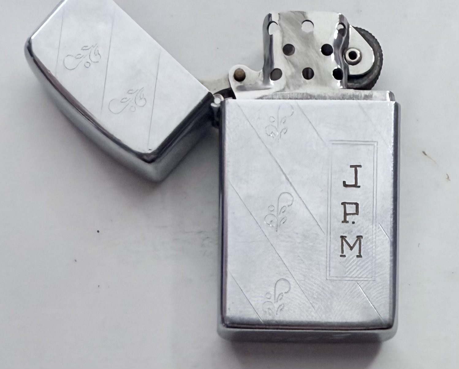 Vintage Slim 1956 Zippo with RARE Cobra Head - Engraved Vintage Slim 1956 Zippo with RARE Cobra Head - Engraved