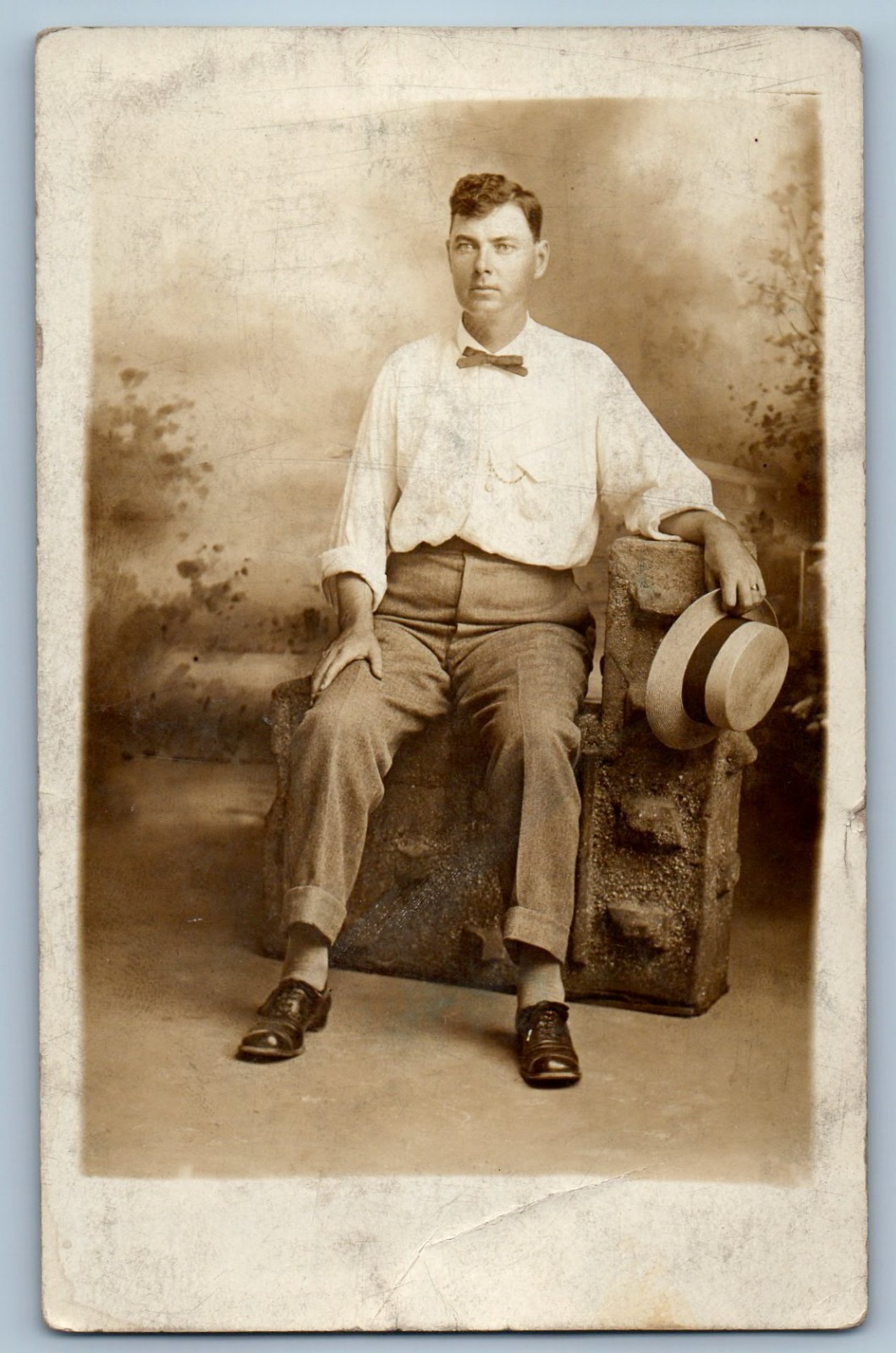 1911 Man With Hat Studio Tucson Arizona AZ RPPC Photo Posted Antique Postcard 1911 Man With Hat Studio Tucson Arizona AZ RPPC Photo Posted Antique Postcard