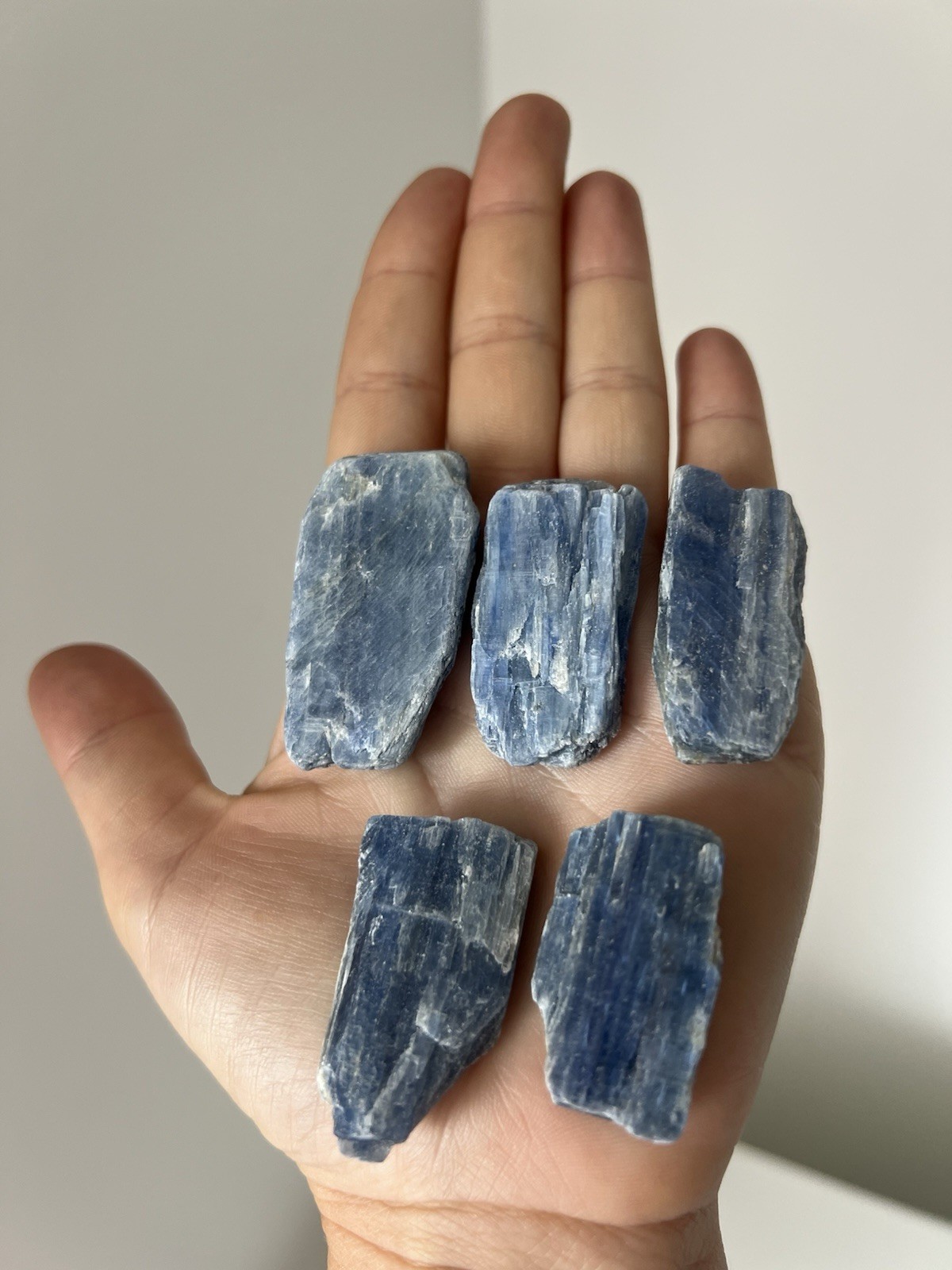 87g - Raw Blue Kyanite Crystal Lot | 5 Natural Pieces | Brazil