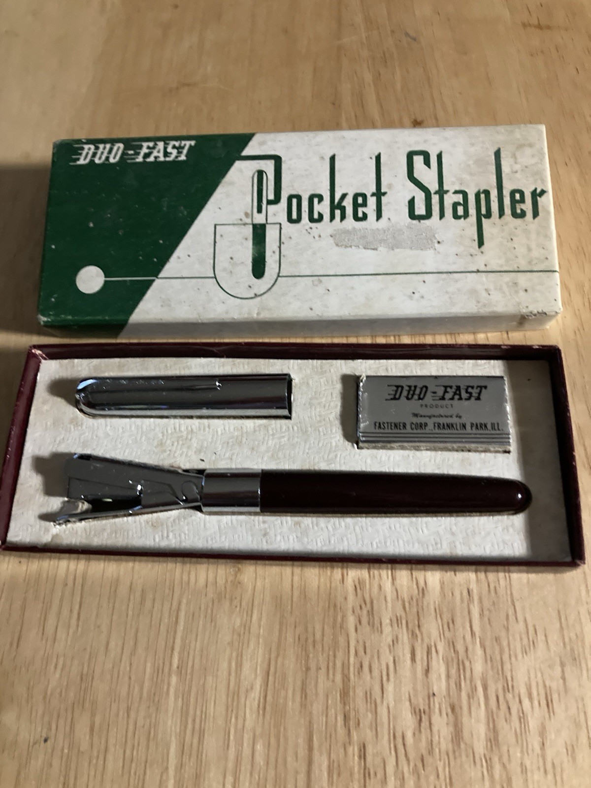 Duo-Fast Vintage Pocket Pen Stapler GE Bauman Company, Minnesota