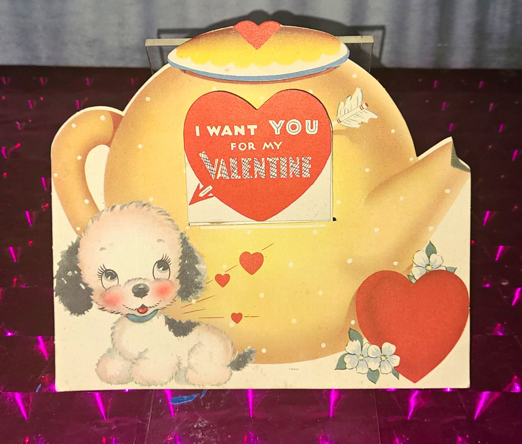 Vintage Mid-century Mechanical & 3d Valentines Day Greeting Cards Lot Of 4 Vintage Mid-century Mechanical & 3d Valentines Day Greeting Cards Lot Of 4