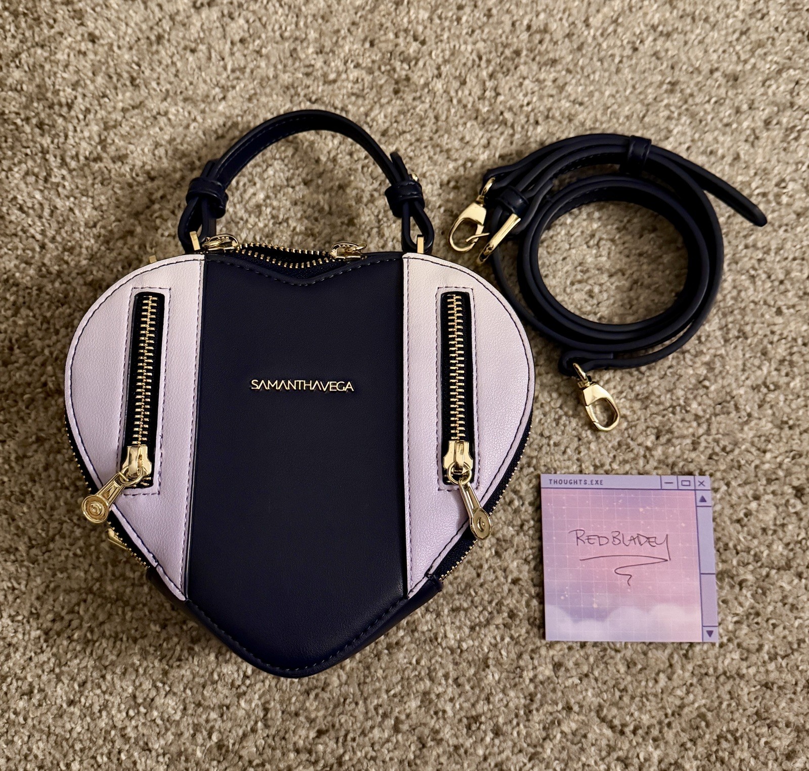 Samantha Vega JoJo Golden Wind Bruno Bucciarati Heart 2-Way Shoulder Bag w Strap