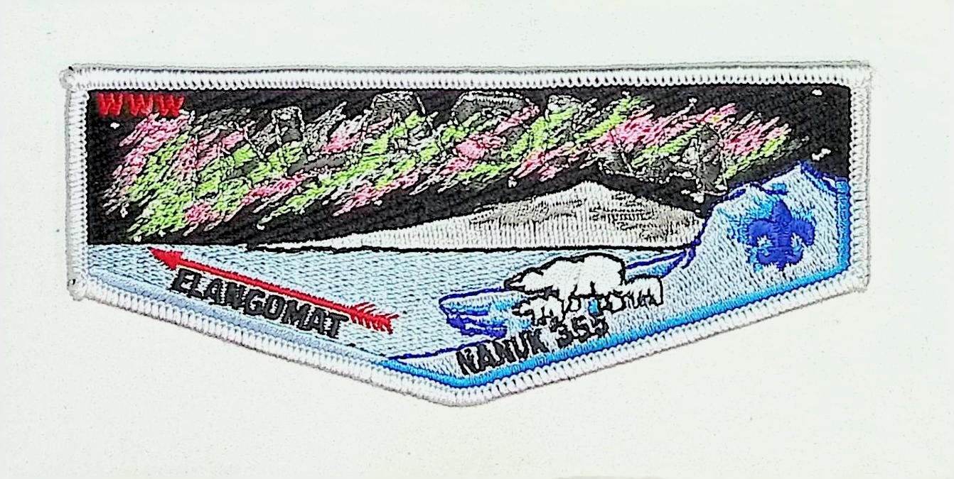 Nanuk Lodge 355 Great Alaska Council AK S36 Elangomat Flap WHT Bdr