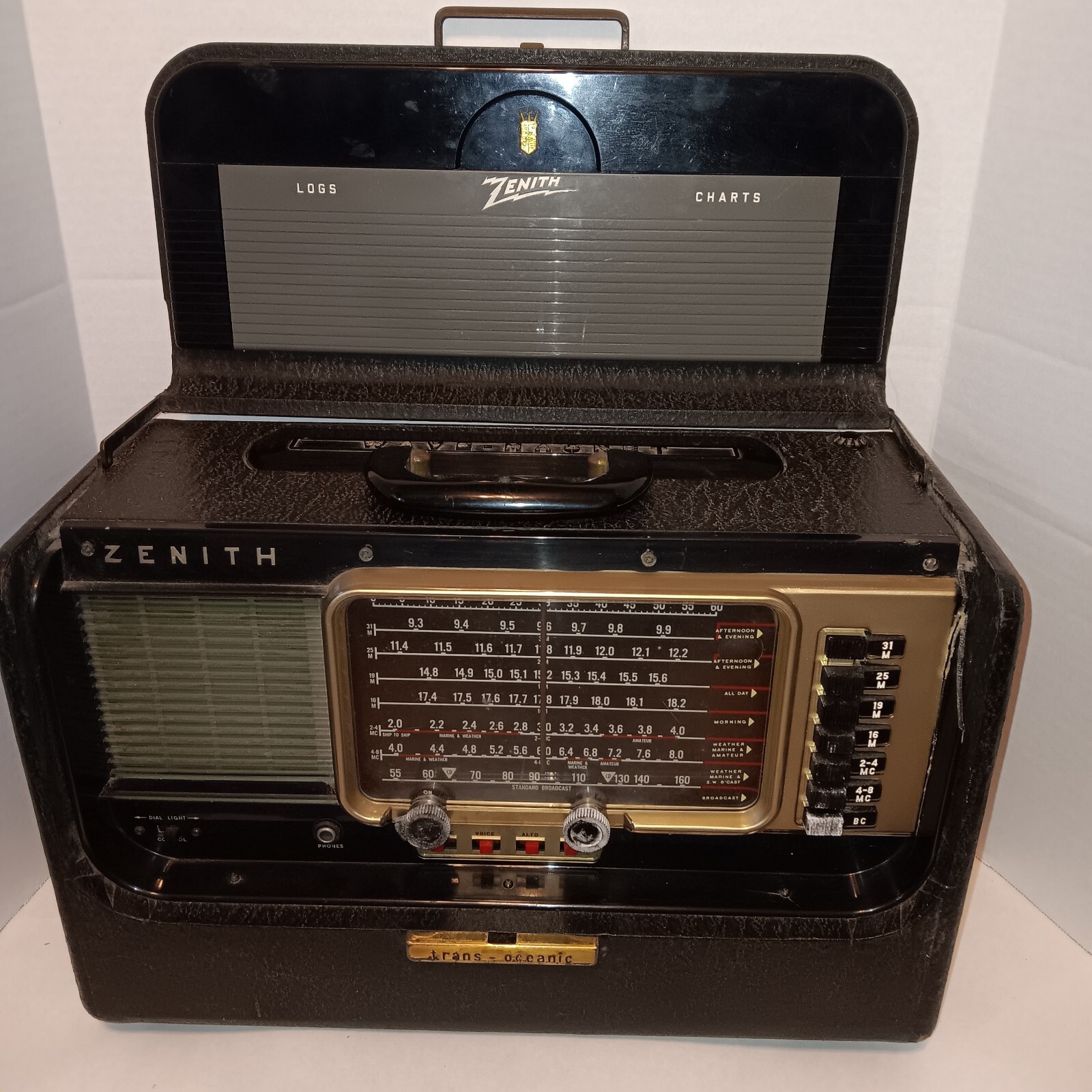 Vintage Zenith Trans Oceanic Wave Magnet Tube Radio Model Y600