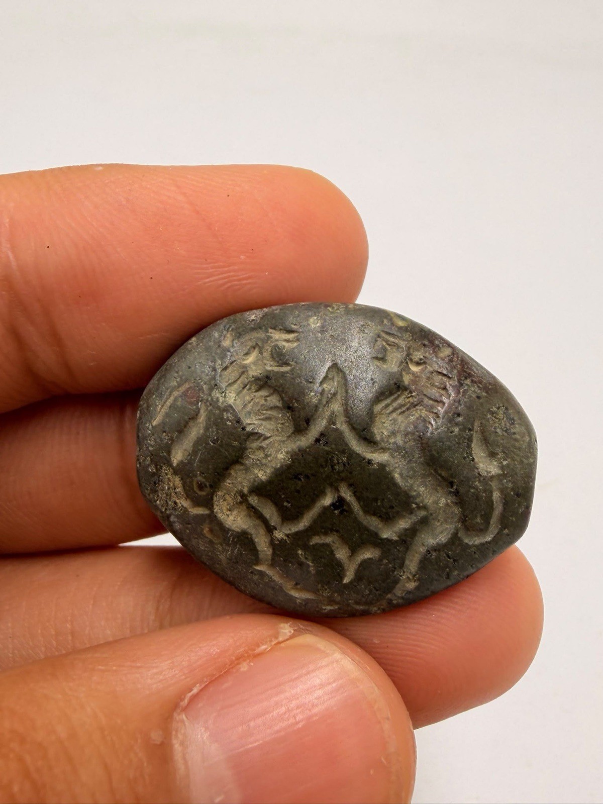 2000 Years Old Ancient Roman Jasper  Stone Rare Carved Amulet