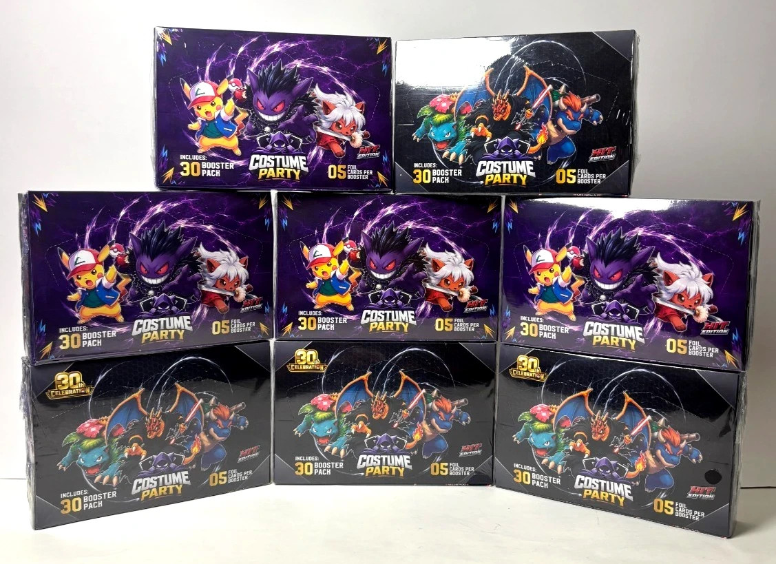 8 BOXES - 2026 POKEMON COSTUME PARTY HE Cards - 120 Sealed Packs 8 BOXES - 2026 POKEMON COSTUME PARTY HE Cards - 120 Sealed Packs