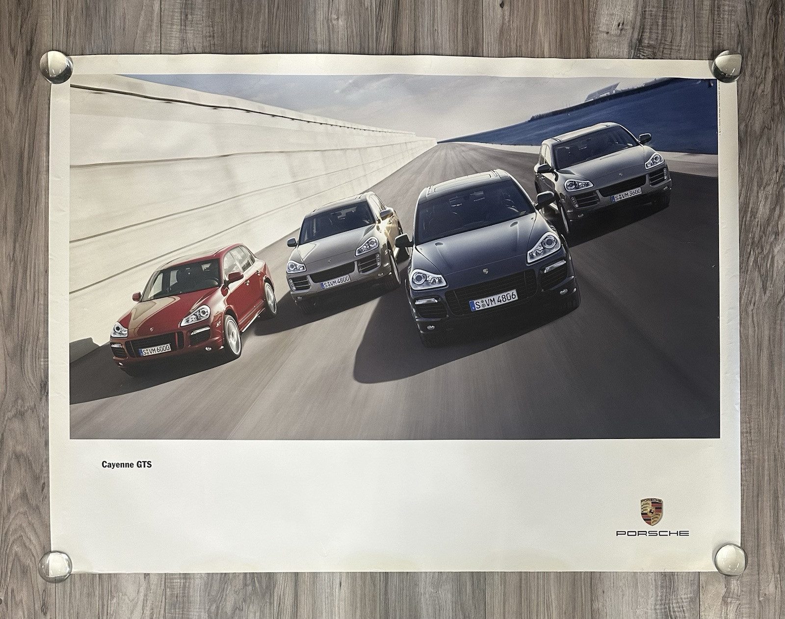 Porsche Cayenne GTS Showroom Advertisement Poster 40x30in RARE Large Wall Art