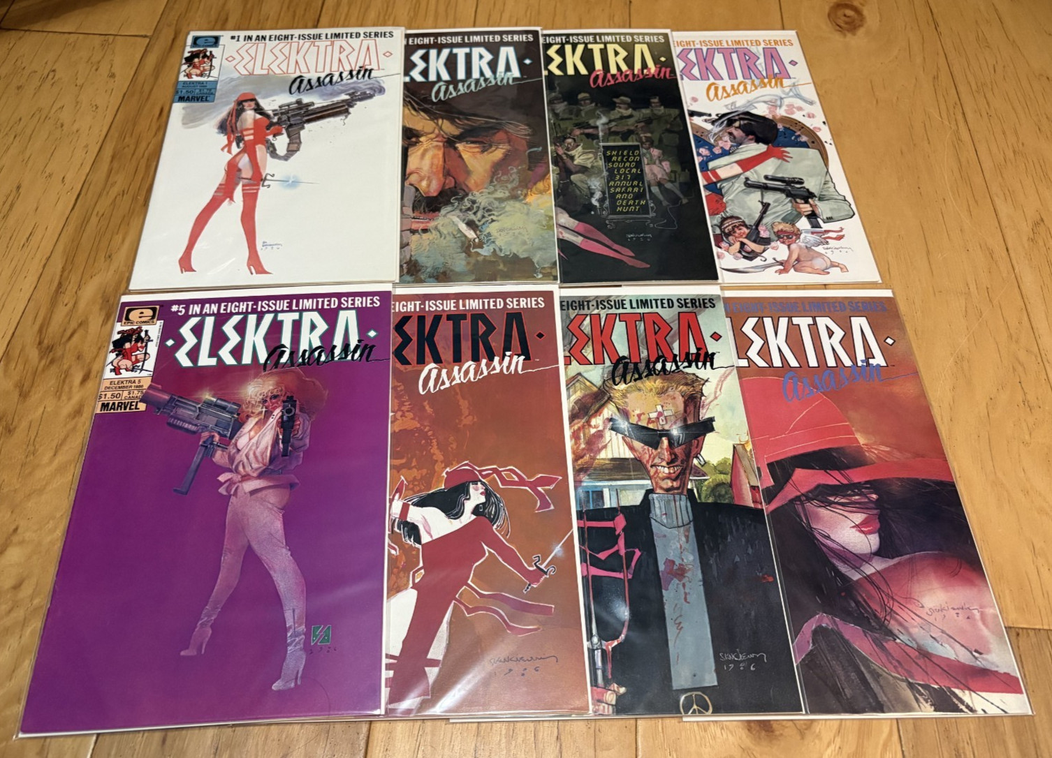 ELEKTRA: ASSASSIN Complete Set 1-8 Frank Miller Bill Sienkiewicz Marvel Comics