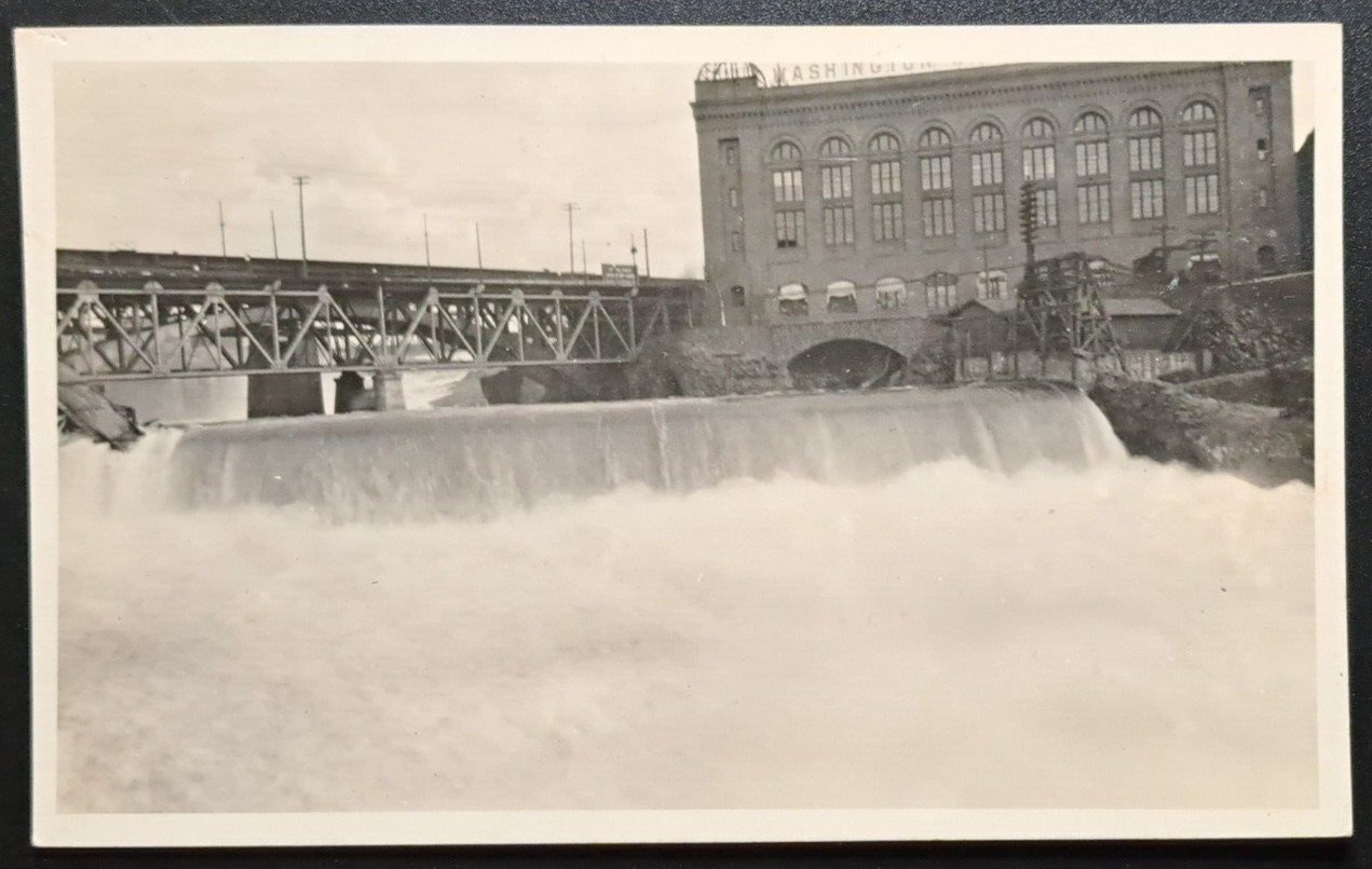Vintage AZO RPPC Spokane Washington Waterfall Power Plant Bridge 1910s Vintage AZO RPPC Spokane Washington Waterfall Power Plant Bridge 1910s