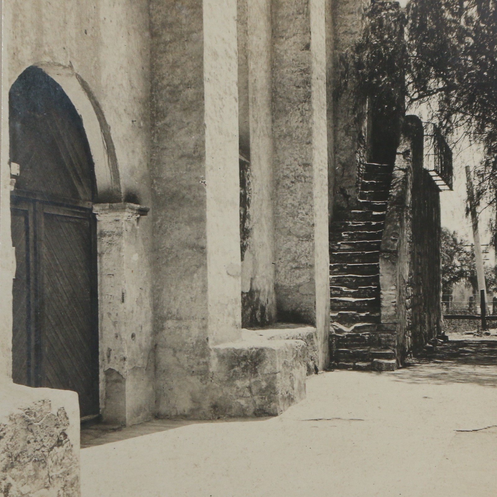 c1915 Mission San Gabriel Arcángel Church Entrance OOAK Travel Stereoview c1915 Mission San Gabriel Arcángel Church Entrance OOAK Travel Stereoview