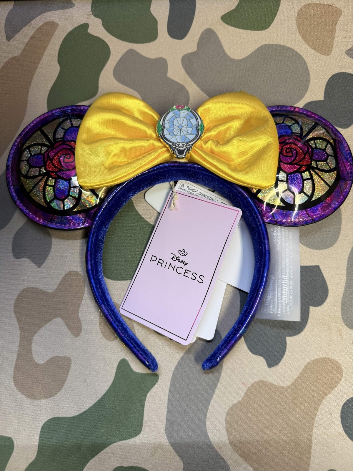 NEW ✅ EXCLUSIVE Loungefly Disney Beauty and the Beast Belle Stained Glass Ears