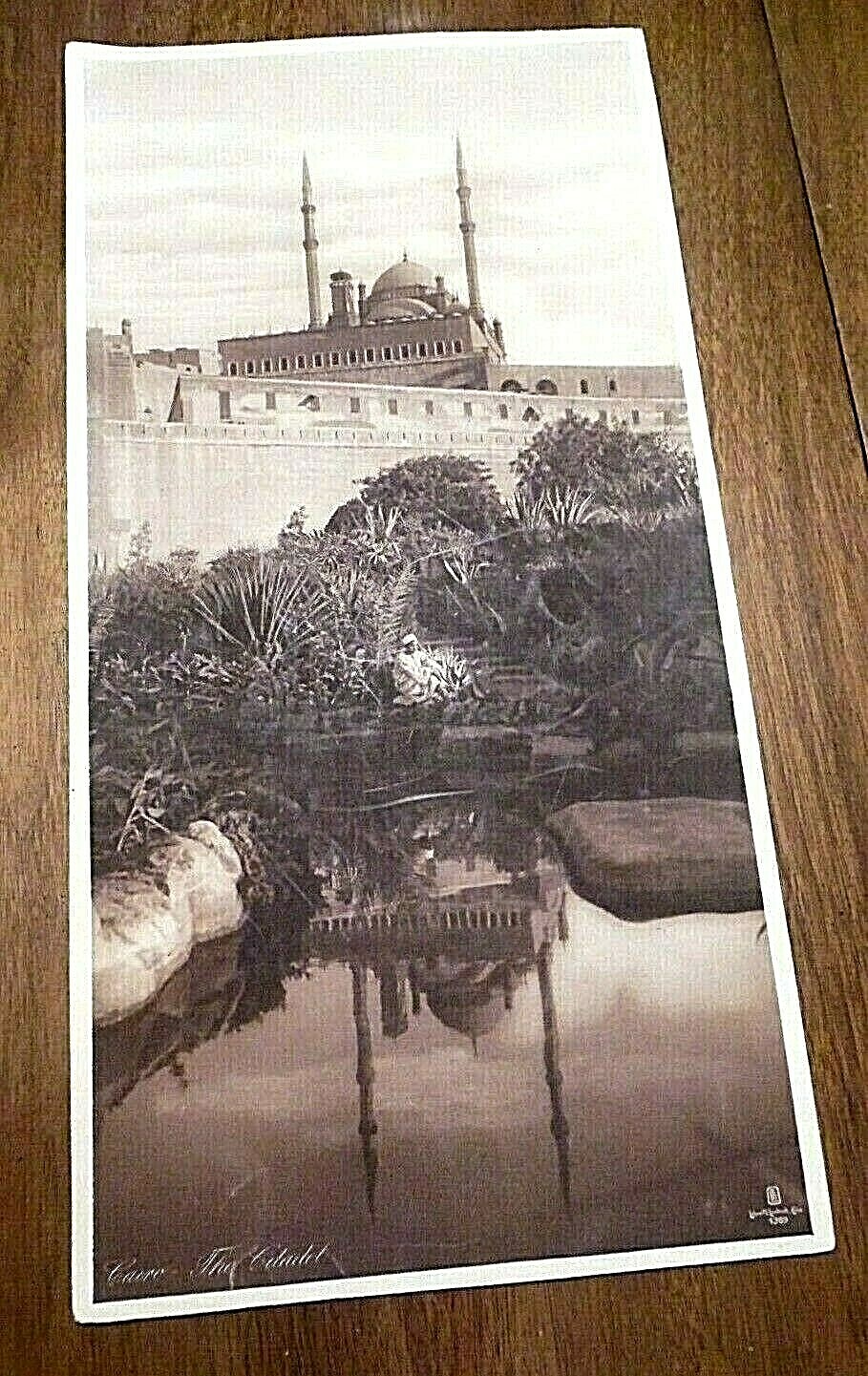 1930\'S LEHNERT & LANDROCK PANORAMIC  EGYPTIAN SEPIA PHOTO THE CITADEL 8 X 16