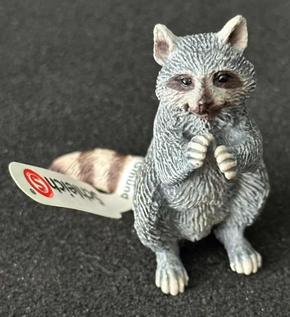 NEW | Schleich | Standing Raccoon Figure | Wildlife Collectible | 