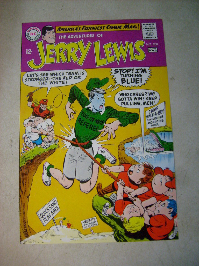 JERRY LEWIS #108 ART original comic book Cover Proof  1968 TUG OF WAR DC COMEDY